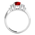 thumbnail image 3 of AoneJewelry 1.55 Carat Garnet & White Diamond Gemstone Ring In 10K White Solid Gold, 3 of 5