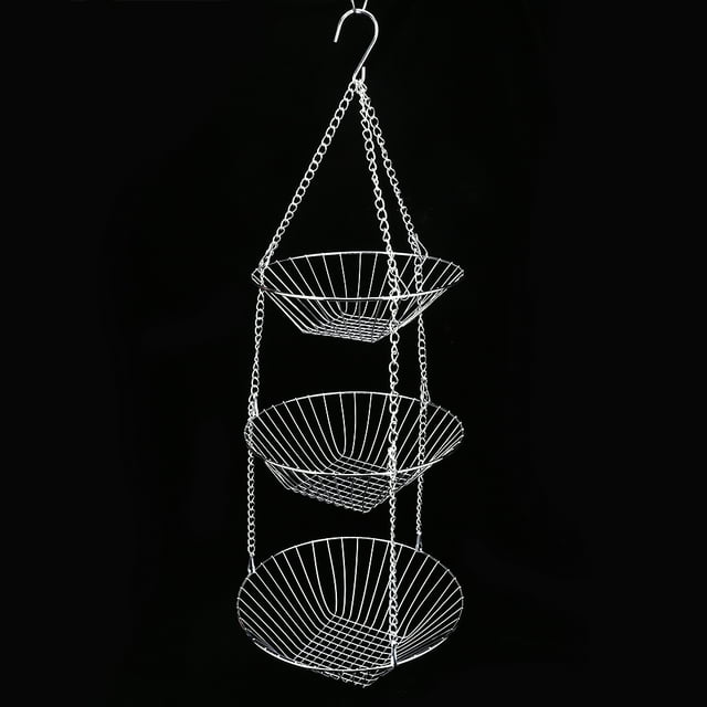 LAFGUR Hanging Wire Basket Hanging Kitchen Baskets, Hanging Fruit Baskets, For Fruit Vegetable