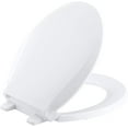 thumbnail image 4 of Kohler Cachet Slow Close Round White Plastic Toilet Seat, 4 of 5