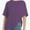 Purple, variant on Women Oversized T-Shirt Loose Fit Workout Tops Short Sleeve Gym Basic Tee Shirt