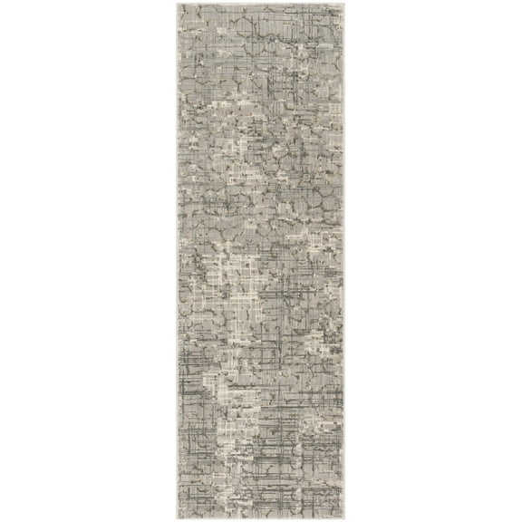 SAFAVIEH Meadow Jaslyn Abstract Runner Rug, Grey, 2'7" x 6'