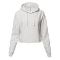 thumbnail image 1 of FashionOutfit Women's Solid Fleece Long Sleeve Crop Hoodie, 1 of 1