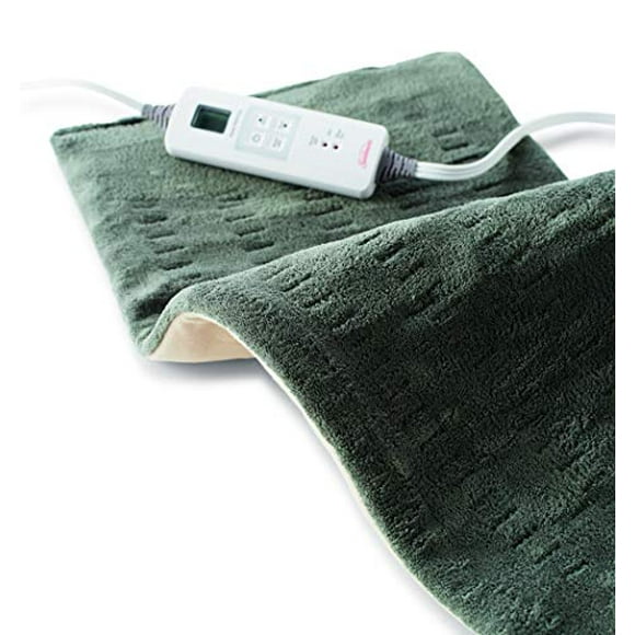 Sunbeam, Heating Pad for Fast Pain Relief XLarge King XpressHeat 6 Heat Settings with Auto-Shutoff 12 x 24 Inch XLarge, Green