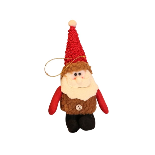 Yuarrent Colgante pequeño de Navidad, muñeco de nieve con diseño de alce, adorno de tela, escritorio, figurita colgante ligera, juguete de año para Kits de decoración para fiestas Papá Noel Yuarrent HA069874-03