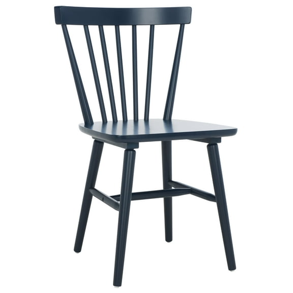 SAFAVIEH Winona Contemporary Spindle Back Dining Chair, Navy, Set of 2 (20.1 in. W x 20.3 in. D x 32.8 in. H)