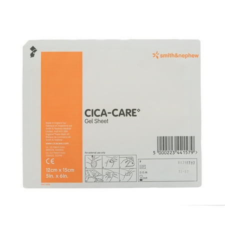 Smith and Nephew 66250707 Cica Care Scar Gel Sheet 5" x 6" - 1 Sheet