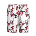 thumbnail image 4 of Naloa Cherry Blossoms Men's Short Pajama Pants, Lounge Comfort Shorts with Elasticized Waistband and Side Pockets - Small, 4 of 9