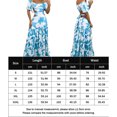 thumbnail image 2 of Vestido Vestido con hombros descubiertos para mujer Vestido con cordones y estampado hueco largo y grande (Azul M) Kuymtek Azul T M para Mujer, 2 of 8