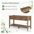 thumbnail image 6 of Yunken Poly Wood Elevated Planter Box with Legs Storage Shelf Drainage Holes, Maintenance-Free Outdoor Planter for Vegetables and Flowers, 6 of 9