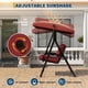 thumbnail image 4 of Garvee columpio de 2 plazas con base, toldo ajustable, cojines gruesos removibles y portavasos para patio, porche o jardín, 4 of 8