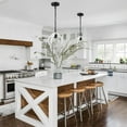 thumbnail image 2 of Modern Farmhouse Pendant Light Distressed White Wooden Chandelier 1-Light, 2 of 7
