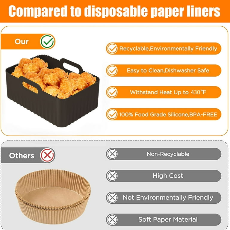  COLEESON Air Fryer Silicone liner for Ninja Dual Air