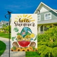 thumbnail image 2 of Hello Summer Gnome Garden Flag 12.5×18 Inch Double Sided Burlap Small Welcome Lemon Sunflower Watermelon banner Outside Vertical Holiday Yard Flag, 2 of 6