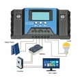 thumbnail image 4 of Controlador de carga solar MPPT Uxcell 40A Cargador de panel solar 12V/24V automático, regulador inteligente con pantalla LCD 4 USB, 4 of 5