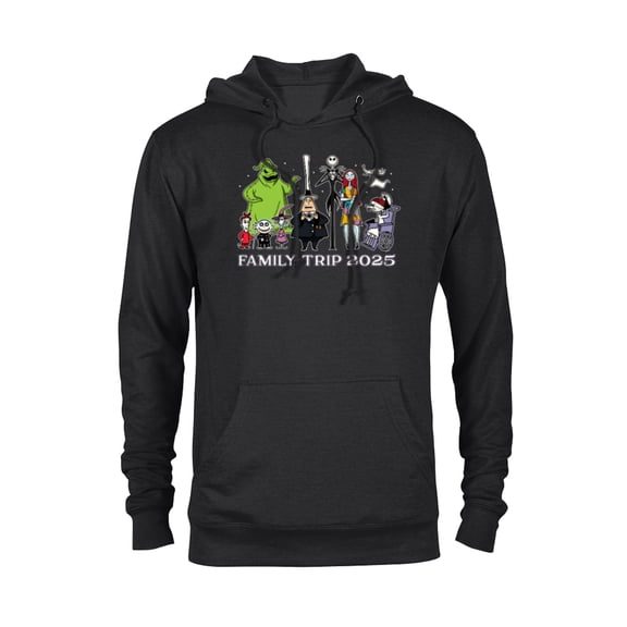 Disney The Nightmare Before Christmas Stars Family Trip 2025 - Pullover Hoodie for Adults - Customized-Black