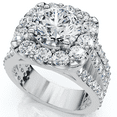 thumbnail image 4 of Pompeii Certified 4Ct Diamond 3-Row Engagement Ring 14k Gold Lab Grown (F/G,VS1-VS2), 4 of 7