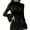 Black, variant on JGNGSHN Mesh Top for Women Trendy Long Bell Sleeve Shirt Mock Neck Sheer Blouse See Through Floral Lace Tops