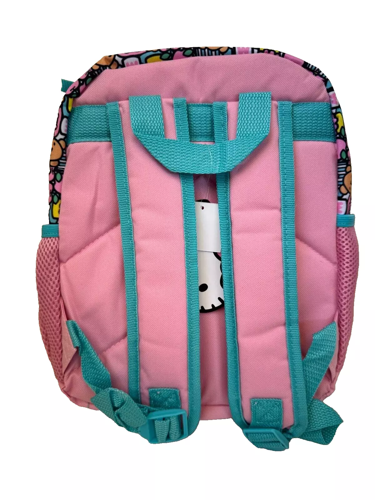Sanrio Hello Kitty Rainbow 12" Toddler Pink School Backpack With 2 Mesh Pockets