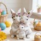thumbnail image 5 of Easter Bunny Figurine Decor Resin Rabbits Statue For Home Tabletop Spring Easter Decorations For Living Room Bedroom, 5 of 6