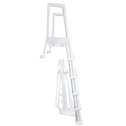 Aqua Select Heavy Duty Resin In-Pool Ladder w/ Entrapment Barrier for Above Ground Pools