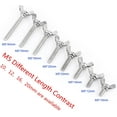 thumbnail image 3 of 10 PCS/Bag M5 Wing Screws Stainless Steel Wing Bolts Machine Fastener Silver Accessory (M5*16mm), 3 of 5