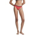 thumbnail image 2 of Calvin Klein Women’s CK One Cotton Singles Thong Underwear, Red, Large, 2 of 2