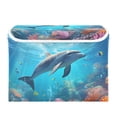 thumbnail image 2 of Dolphins Sea Corals Fish Storage Basket Foldable Laundry Basket Shelf Kids Toy Storage Container Organizer with Handles, 2 of 7