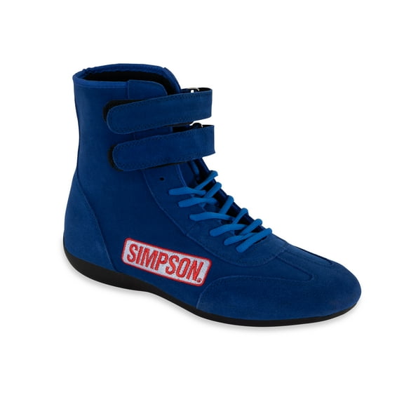 Simpson Racing 28100BL High Top Racing Shoes Adult Size 10 Blue Pair