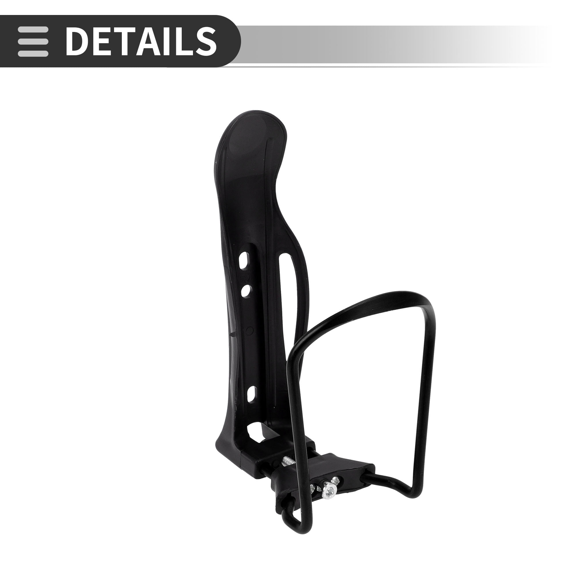 Unique Bargains Bike Bottle Cage Rack Adjustable Aluminium Alloy Drinks Holder Black