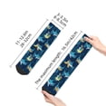 thumbnail image 2 of Goofa Cartoon Surfer Sharks Pattern Non Slip Socks with Grips for Elderly, Crew Socks Yoga Hospital Socks Cushioned Sole Gripper Socks for Men Women, 2 of 5