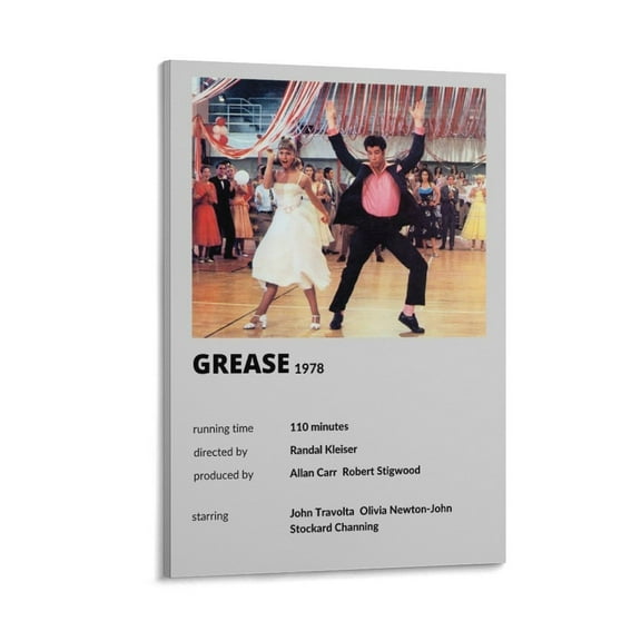 Grease Movie Poster (8) Print Photo Art Painting Canvas Poster Home Decorative Bedroom Modern Decor Posters Gifts 12x18inch(30x45cm)