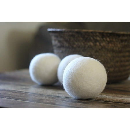 Wool Dryer Balls, 6 Pack, XL Size Premium Reusable Natural Fabric Softener, Reduce Clothing Wrinkles and Static, Shorten Drying