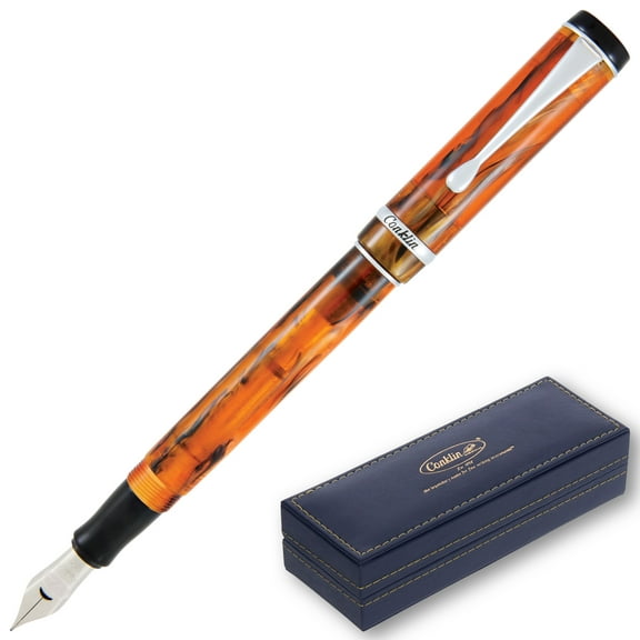 Conklin Duragraph Fountain Pen - Amber, JoWo Nib with Medium Tip (CK71340)
