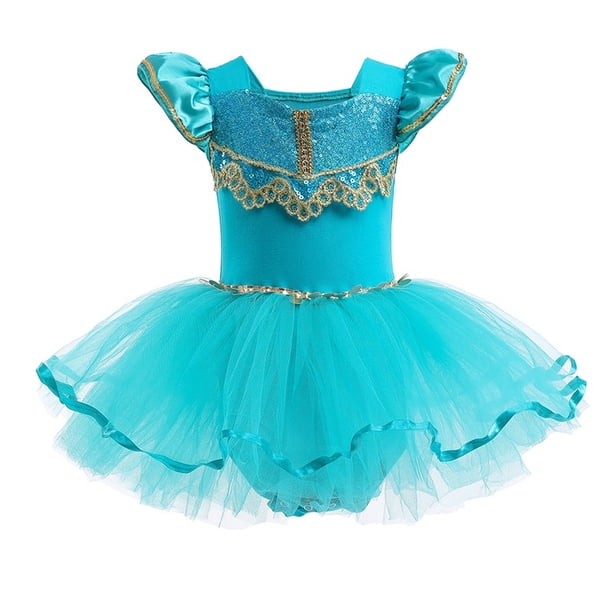Halloween Navidad Niños Ropa Princesa Jazmín Frozen Anna Aurora Dormir Belleza Bebé Vestido De Algodón Disfraz De Ballet Regalo De Cumpleaños De Baile