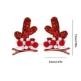 thumbnail image 3 of Christmas Deer Antlers Hair Clip Children's Christmas Gift Deer Ears Ducks Billed Clip Bow Hair Clip Headpiece, 3 of 6