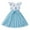 Blue, variant on Dresses For Girls Short Sleeve Floral Prints Princess Dance Party Clothes Toddler Girls ,Size 3 Years-4 Years