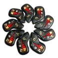 thumbnail image 3 of 9Pcs Club Head Cover Embroidery Number 4,5,6,7,8,9,P,A,S Golf Iron Headcover Black, 3 of 8
