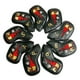 thumbnail image 3 of 9 fundas de piel sintética para palos de golf (tallas 4, 5, 6, 7, 8, 9, P, A y S) para hombre Negro, 3 of 9