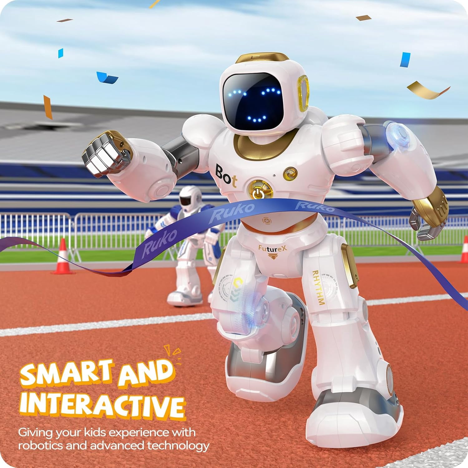 Ruko Robot Carle for Kids, Large Smart Remote Control Robot -Voice &App Control