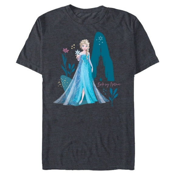 Disney Frozen Elsa Bold By Nature - Short Sleeve Blended T-Shirt for Adults - Customized-Navy Heather