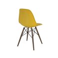 thumbnail image 3 of Trige Yellow Mid Century Side Chair Walnut Base (Set of 2), 3 of 5