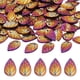 thumbnail image 1 of Cuentas de Hoja, 50Pcs Cuentas de Hoja de Cristal Translúcidas de Vidrio Checo, Cuentas Espaciadoras para Hacer Joyería, Morado Plated, 1 of 7