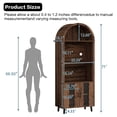thumbnail image 2 of 71"Farmhouse Arched Bar Cabinet: tall arched display cabinet , arch wine bar cabinets &coffee bar, whiskey station with wine rack and Wine Glass Holder - Liquor Bars Cabinet for Living Dining Room, 2 of 12