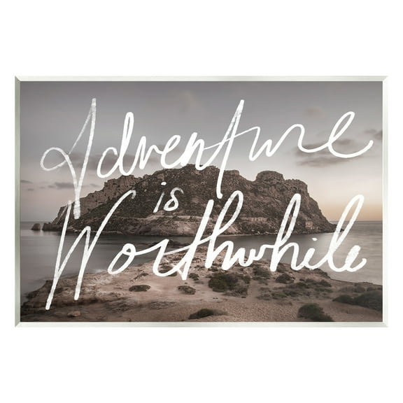 Stupell Industries Adventure is Worthwhile Nature Inspirational Painting Unframed Art Print Wall Art, 15 x 10