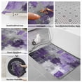 thumbnail image 6 of Purple Grey Bath Mat 3 Piece Bathroom Rug Set, Modern Oil Painted Abstract Art Aesthetics Non Slip Bath Rug Contour Mat and Toilet Lid Cover, Absorbent Shower Mats Soft Bath Rugs and Mats Sets, 6 of 8