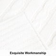 thumbnail image 2 of Flxxie Soft Cotton Cable Knitted Blanket Simple yet Quality Look, Twin 60" x 80", White, 2 of 5