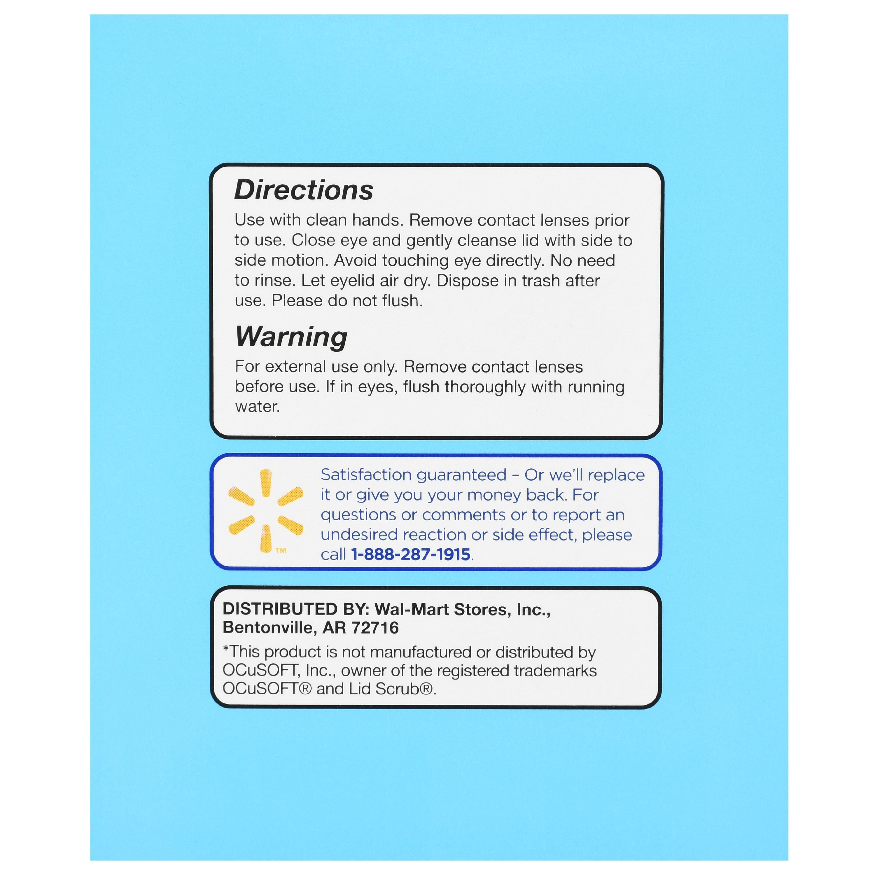 Equate Cleansing Plus Eyelid Wipes, 30 Count