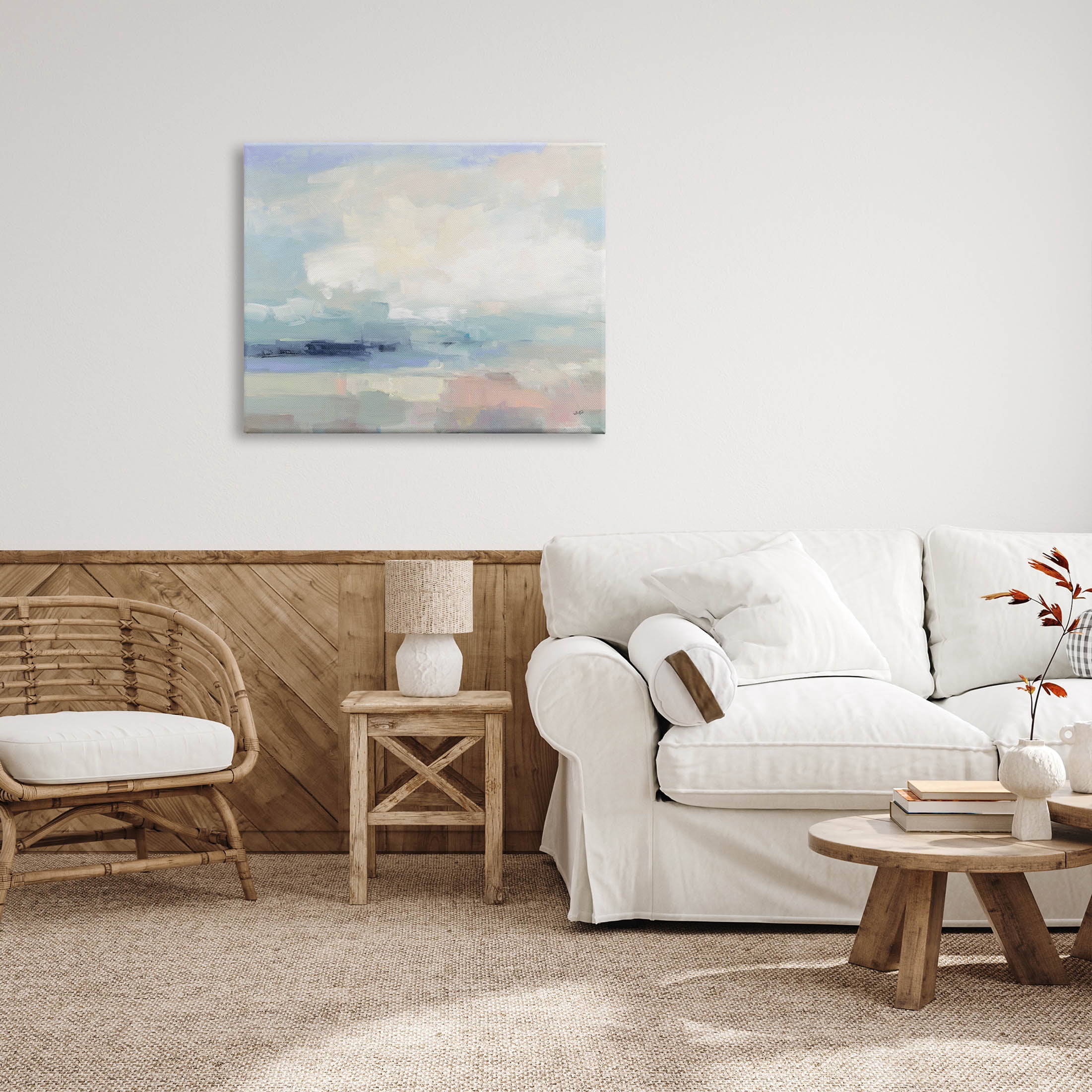 Stupell Industries Abstract Landscape Clouds Scene Painting Gallery Wrapped Canvas Print Wall Art, Design by Julia Purinton