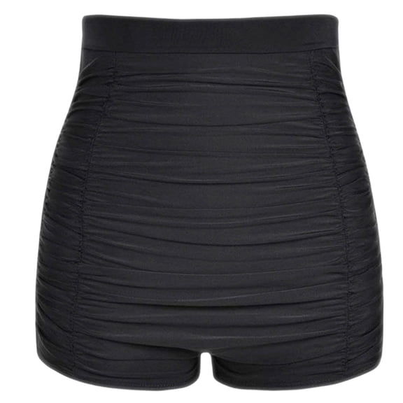 Delconic High Waist Ruched Swimsuit Bottoms for Women Stretchy Swimwear Briefs Comfortable Fit Tummy Control Bathing Suit Shorts