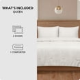 thumbnail image 2 of Mainstays 3-Piece Waffle Comforter Set with Matching Shams, Vanilla Dream, Full/Queen, 2 of 11